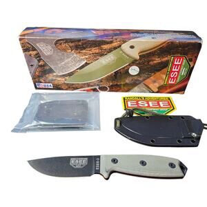 ESEE-3 Fixed Blade Knife with Sheath and Belt Clip Outdoor Survival